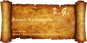 Kazai Giszmunda névjegykártya